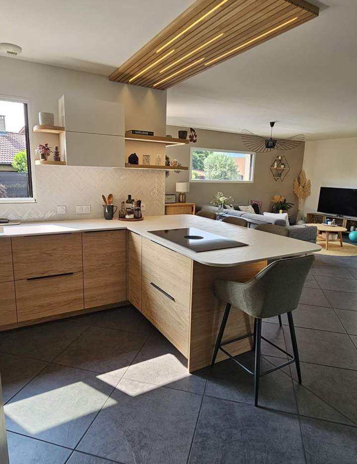 Conception cuisine ouverture sur mesure Amplepuis